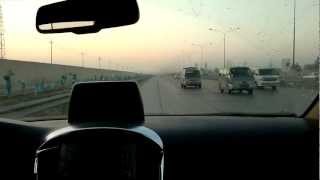 Irak Baghdad  Ghost driver on the highway irakischer Geisterfahrer auf der Autobahn HD [upl. by Leseil]