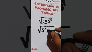 Extracción de factores del radical [upl. by Dnomaid]