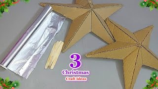 3 Economical Christmas decoration ideas with Aluminium Foil  DIY Budget Christmas craft idea🎄105 [upl. by Gnilyarg]