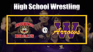 Brookings at Watertown  High School Wrestling [upl. by Ynnus]