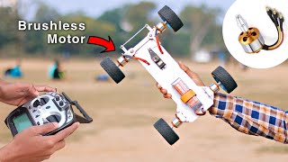 Make Brushless Motor Remote Control Car  BLDC Racing Car [upl. by Nivloc]