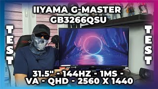 Monitor dla graczy iiyama GB3266QSU 315″ 144Hz 1ms VA QHD  Test [upl. by Frederik]