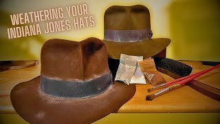 How To Weather Your Indiana Jones Hats With Fullers Earth [upl. by Noteek340]