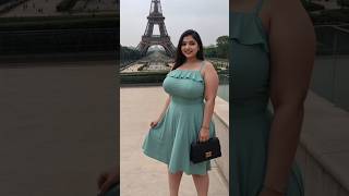 4K ai Al Imagix Lookbook Indian Captivating Fashion inthe Eiffel tower tourist beauty shorts [upl. by Anemolif704]