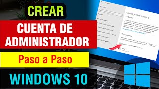 Como crear una Cuenta Administrador en Windows 10 2024 [upl. by Conlen777]