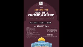 MSI Program on Jews Bible Palestine amp Muslims  122323 [upl. by Joktan]