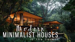 Modern Minimalist Houses in the Forest A Harmonious Blend of Nature and Design [upl. by Ashman]