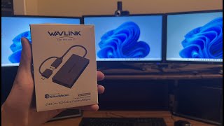 To connect two or more external monitors to computer laptop with USB to HDMI WavLink adapter￼ [upl. by Ahsirtak110]