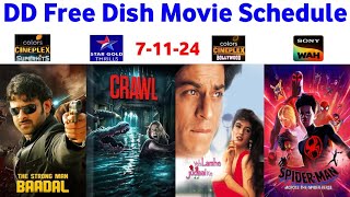 DD Free Dish Hindi Movie Schedule 7 November 2024  DD Free Dish New Update 7 November 2024 [upl. by Bisset760]