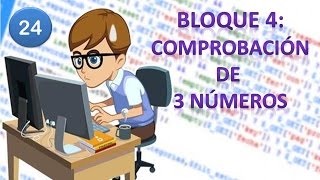 24 Diagrama de Flujo en DFD  Condicionales  Comprobación de 3 números [upl. by Ailahk]