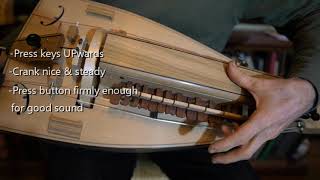 Altarwind Hurdy Gurdy Lesson 8Playing a Major Scale [upl. by Alleras]