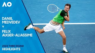 Felix AugerAliassime v Daniil Medvedev Highlights  Australian Open 2024 [upl. by Leizar]