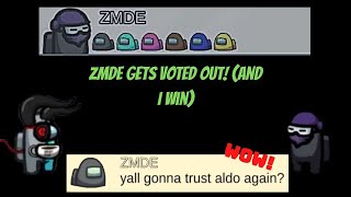 Getting ZMDE voted out  Winning with ZMDE  Among Us Harry Potter mod [upl. by Melgar]