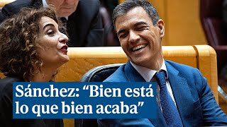 Pedro Sánchez tras la votación de los decretos quotBien está lo que bien acabaquot [upl. by Ayenat]