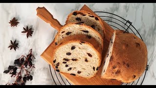 Panasonic Breadmaker Croustina Recipe Soft Raisin Bread [upl. by Nycila815]