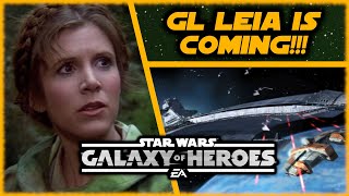 Galactic Legend Leia Organa Leviathan Kit Ewok Lifter Princess Kneesaa HUGE NEWS in SWGOH [upl. by Ahsemal668]