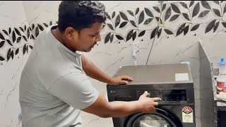 LG front door washing full demo Hindi [upl. by Elimay970]