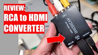 REVIEW RCA to HDMI Converter  How to get composite video and audio to HDMI montiors and TVs [upl. by Quint]