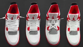 4 WAYS HOW TO LACE NIKE AIR JORDAN 4  JORDAN 4s Lacing [upl. by Armin225]