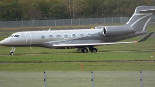 1 YEAR OLD GULFSTREAM G600 N251DV Farnborough Departure 26 October 2024 gulfstream businessjet [upl. by Urson]