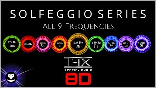 Deep Sleep Solfeggio Frequencies  8D Audio  Black Screen  Binaural Beats [upl. by Alleiram]