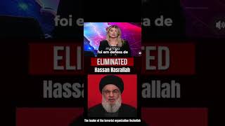 TV Libanesa anunciando a morte de Hassan Nasrallah noticias guerra israel hezbollah [upl. by Anaujait]