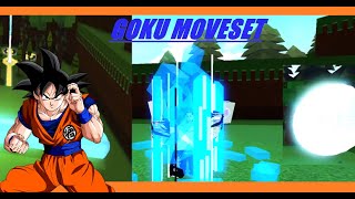 Goku Moveset in build a boat a boat for treasure  buildaboatfortreasure [upl. by Amaerd]