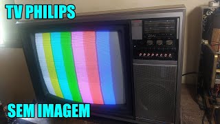 TV ANTIGA PHILIPS SEM IMAGEM E SINTONIA RUIM CONSERTO [upl. by Latsirhc163]