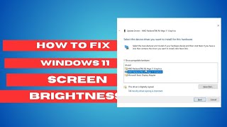 Fix Windows 11 Screen Brightness Control Not Working Easy Fix In 2024 [upl. by Truman]