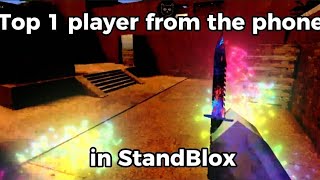 top 1 player from the phone in stabdblox 😈🥵  StandBlox  highlight [upl. by Nwahsed]