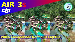 DJI AIR 3S  Video Comparison NormalD LogHDR [upl. by Ashely]