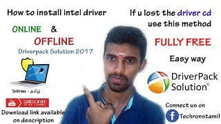 How to install intel driver from both online and offline using driverpack solution [upl. by Einnus]