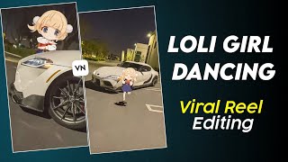 anime girl dancing near car reels video editing  9mm memphis cult anime girl  viral car reels edit [upl. by Coshow]