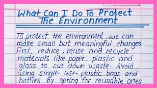 What Can I Do To Protect The Environment Paragraph  2nd CBSE Expression Series 2024 [upl. by Mastat]