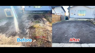 Recycled asphalt driveway installation Better than gravel [upl. by Tsirc]