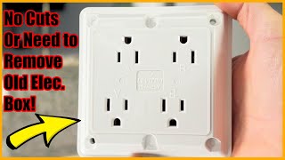 Replace a Standard 2 Outlet Receptacle with a 4 Outlet Receptacle [upl. by Eatnoid]