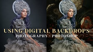 How to use Digital Backdrops  Photography  Photoshop  onlythecurious [upl. by Nosemaj]