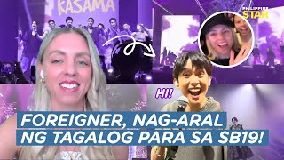 Foreigner nagaral ng Tagalog para sa SB19 [upl. by Ezequiel]