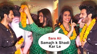 Kriti Sanon Makes Fun of kartik aryaan  Luka Chuppi Official Trailer Launch [upl. by Ahseram170]