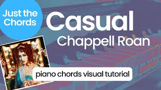 Piano Chords  Casual Chappell Roan [upl. by Akcirred677]