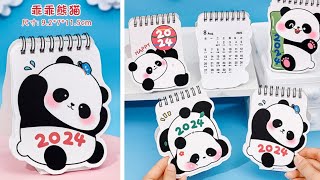 DIY Paper Calendar 2024  How to make paper calendar at home  DIY paper crafts for school project [upl. by Barimah]