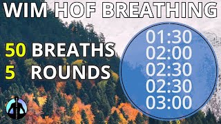 Wim Hof Guided Breathing Session  5 Rounds 50 Breaths Advanced New Version No Talking [upl. by Ayahc]