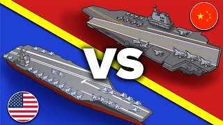 Chinas Brand New Aircraft Carrier vs USS Gerald R Ford Supercarrier  Who Would Win [upl. by Yboj177]