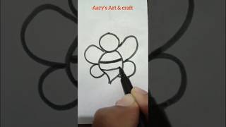 How to Draw Honey Bee 🐝honey beeshortdrawing [upl. by Alicia701]