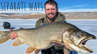 SEPARATE WAYS  Ice Fishing Lake Trout at Flaming Gorge [upl. by Oinesra17]