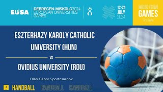 Handball Women  Eszterhazy Karoly Catholic University HUN  Ovidius University ROU [upl. by Rikki]