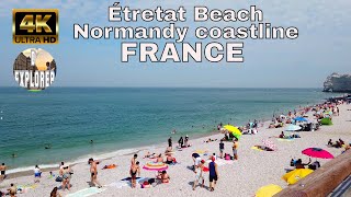 Walking in Étretat Beach Normandy NorthWestern France 【4K】 [upl. by Atilol901]