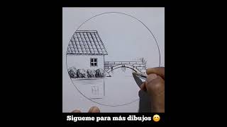 Aprende a dibujar un paisaje muy facil dibujosfaciles dibujo arte dibujarfacil drawing art [upl. by Anirb]