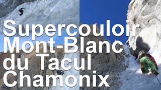 MontBlanc du Tacul Supercouloir Boivin Gabarrou 1975 départ direct et sommet Alpinisme montagne [upl. by Grossman]