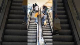 Hand touching escalator funny prank video 😡🤪 shortsfeed shorts prank ytshorts nk [upl. by Nnylorac244]